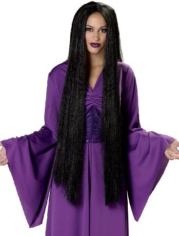 36" Extra Long Adult Black Costume Wig