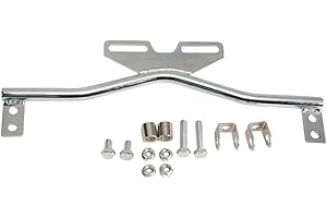 MoreChioce Motorcycle Fog Light Bracket, Universal Motorcycle Spot Light Bracket Motorcycle Front Bumper Bracket Turn Light Bracket Motorcycle Auxiliary Light Bracket, Silver