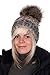 Produktbild Beanie O 103 Doppelt gestrickte Mütze, sehr dick aber sehr leicht. Absolut neues Strickmuster. Pudelmütze, Wintermütze mit großer Fellbommel aus Fellimitat