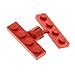 Produktbild 1 x Lego System Kupplung Sockel rot 1x4 mit 4 Kerben und Platte mit Kugel Gelenk Verbinder Auto Feuerwehr Anhänger 3184 3183b