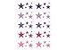 Wandtattooshop St4M10 Wall Stickers Star Shaped Pack of 50 / 2 - 10 cm Various Colours