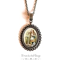 Oval Cabochon Halskette, Alice im Wunderland, Vintage-Stil, Retro, Vintage, Weihnachtsgeschenk-Idee