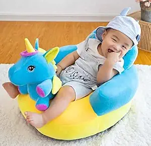Present's for Baby Kids Sitting Sofa Soft Plush Cushion Kids Favourite Cartoon Shape Baby Sofa Seat Or Rocking Chair for Kids - 0 to 4 Years (Unicorn)