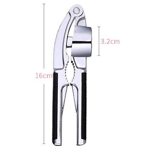 Chongsen Zink-Legierung Knoblauchpresse , Ingwer Crusher Küchengeräte Geschirr, Küchengeräte , Edelstahl (Black) - 8