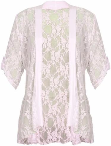 New Womens Plus Size Diamonte Lace Kint Boyfriend Cardigan 12-26 ( Cream , UK 20 / EU 48 )