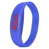Tonsee LED Digitalanzeige Armbanduhr Fitness Armband Silikon Stoppuhren Sportuhren Schrittzähler Kalorienzähler Sport Smart Uhr Mode Sport Uhr Sportuhr für Damen Herren und Kinder (Navy)