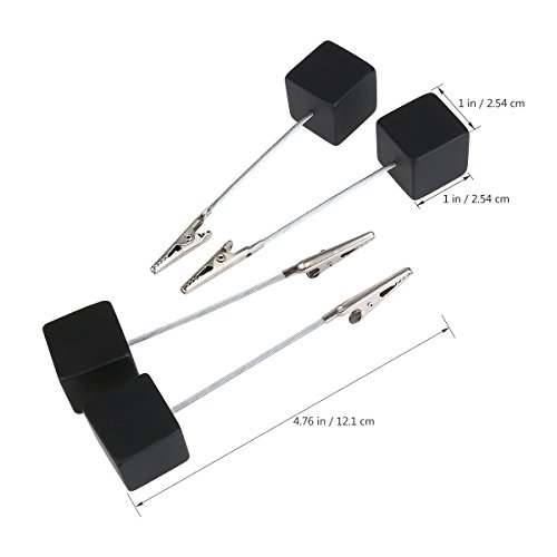 NUOLUX 10pcs MemoHalter Clip mit Alligator-Haken-Standplatz für Bilder-Karten-Papier Hinweis Clip (Schwarz) - 8