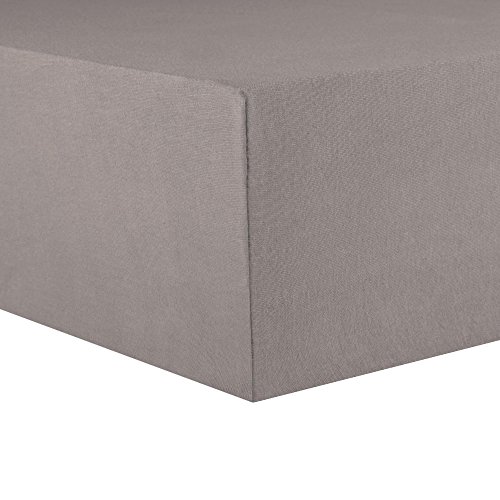 Topper Spannbettlaken Jersey Baumwolle | viele Farben alle Größen | Spannbetttuch für Boxspringbetten-Topper | 180 x 200 bis 200 x 200 cm CelinaTex 0004577 Lucina dunkel-grau - 2