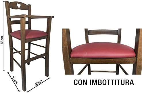 GIAQUINTO SALVATORE Highchair Baby C/PROT. Walnut SED. IMB. 'Edge