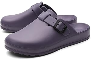 RENDIUJUPS Sandalen für Ärzte/Pflegekräfte - Medizinische Rutschfeste Hausschuhe, Krankenhausschuhe für OP-Saal & Klinik, Atmungsaktive Hygieneschuhe Unisex Leicht & Wasserdicht(Purple,39 EU)