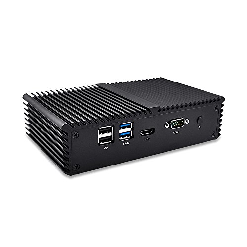 QOTOM-Q310G4 Barebone Mini PC with 4 Gigabit Lan Intel Dual Core 3215U 1.7GHz Dual Core Fanless Computer - 4