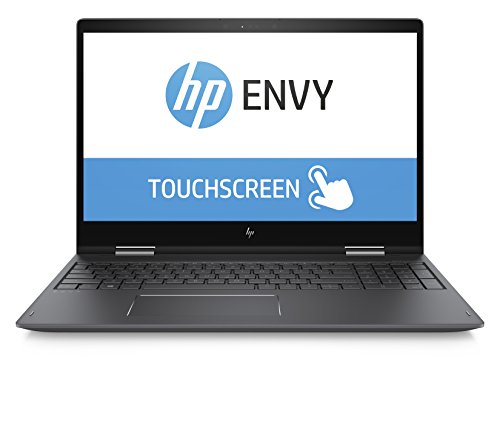 HP ENVY x360 15-bq052na 15.6-Inch FHD Touch Screen Convertible Laptop with Stylus (Dark Ash Silver) - (AMD A12-9720P APU, 8GB RAM, 256GB SSD, AMD Radeon R7 Graphics Card, Windows 10 Home)