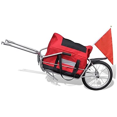 vidaXL Remorque vélo mono roue avec sac