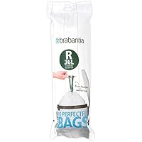 Brabantia Código R Bolsa de Basura, Blanco, 36 L, 10 Unidades