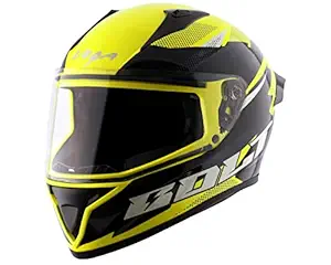 Vega Bolt Finest Black Neon Yellow Helmet-L