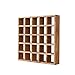 Produktbild Fit für Zuhause Bücherregal Einfache und umweltfreundliche Wand Massivholz Eiche Krawatte Seidenschal Aufbewahrungsfach 25 Gitterrack Getränkehalter Wandrahmen Einfache Hölzerne Krawatte Schal Aufbewa