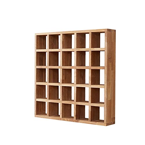 Preisvergleich Produktbild Fit für Zuhause Bücherregal Einfache und umweltfreundliche Wand Massivholz Eiche Krawatte Seidenschal Aufbewahrungsfach 25 Gitterrack Getränkehalter Wandrahmen Einfache Hölzerne Krawatte Schal Aufbewa