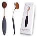 Perfectus Professional Cosmetic Makeup Face Powder Blusher Curve Oval Foundation Brush (rose gold)
