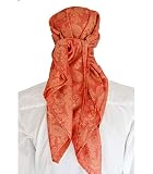 Sexo: Unisex Traje Regional Pañuelo Damasco Naranja - NARANJA, 65x65 cm