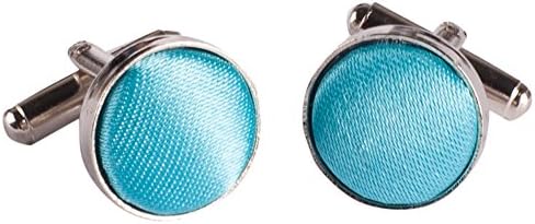 cufflinks6- Mens Classic Wedding Cufflinks with Satin Premium Satin Inlay 30 Colours (CUF164)