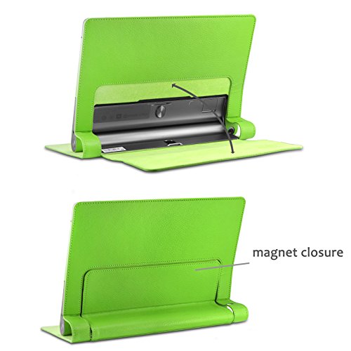 Lenovo Yoga Tab 3 Plus/ Lenovo Yoga Tablet 3 10 Pro Hülle Case, Infiland Slim Fit Folio PU-lederne dünne Kunstleder Schutzhülle Cover Tasche für Lenovo Yoga Tab 3 Plus 25,65cm (10,1 Zoll IPS) Convertible Media Tablet/Lenovo YOGA Tablet 3 10 Pro 25,6 cm (10,1 Zoll QHD IPS) Tablet (Not für Lenovo Yoga Tab 3 10) (Grün) - 9