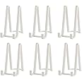 Plate Stands for Display - Plastic Easel Stand Plate holder Display stand Picture Frame Stand for Pictures | Photo|Decorative Plate |Dish | Tabletop Art - 6 inch-White