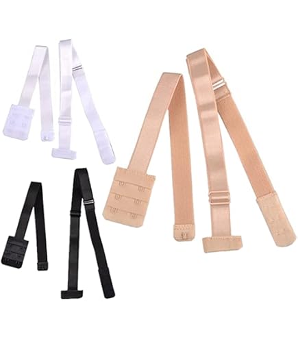 Produktbild von SMTCM 3Pcs BH Verlängerer 4 Haken BH Träger Konverter Rückenfrei Verlängerungsgurt Verstellbarer Low Back Bra Strap Extender Dessous Verlängerung