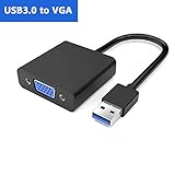 【USB 3.0 zu VGA mit neuem Design】 Der tragbare USB-zu-VGA-Adapter von Moread verbindet einen Desktop oder Laptop mit USB 3.0 / 2.0-Anschluss mit Ihrem 15-poligen VGA-Monitor, Display, Projektor oder HDTV. Es kann verwendet werden, um Ihren primären Desktop zu spiegeln, wobei auf jeder Anzeige dasselbe Bild angezeigt wird.