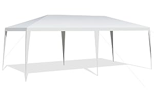 COSTWAY Pawilon ogrodowy, 6 x 3 m, namiot imprezowy, namiot ogrodowy na imprezy, wesele i do aktywności, biały