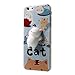 Produktbild Squishy Schutzhülle für iPhone 5s/iPhone SE/iPhone 5, 3D Tier Dichtung Katze Pinch Entspannende Venting Pressure-Relief Spielzeug Soft Silikon Handy Back Cover für iPhone 5S SE 5, Tiger Cat