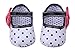 Femizee Baby Girls Princess Bow-Tie Black Dot First Walker Shoes 0-6 Months