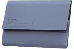 Exacompta Guildhall Document Wallets, 285gsm, Foolscap - Blue, Pack of 50