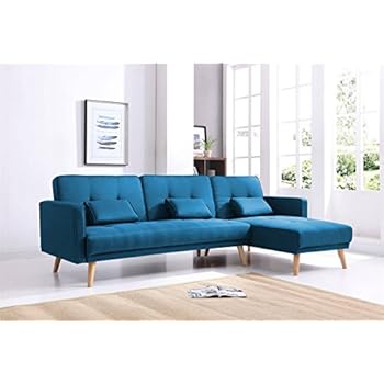 Bestmobilier Lisea Canapé Dangle Réversible Convertible