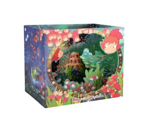 Studio Ghibli personajes Dimensional tarjetas Diorama 4 tipos edición limitada - mi vecino totoro, Servicio de entrega de Kiki, el viaje de Chihiro, Ponyo en el acantilado por el mar