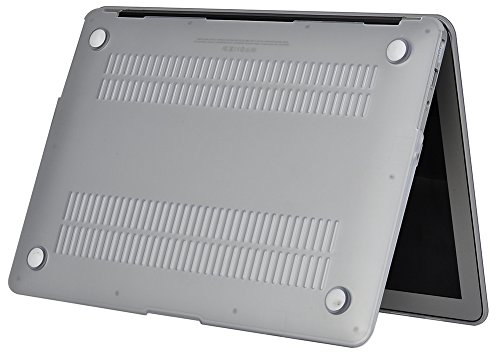 Topideal 2 in 1 Gummiert Matt seidenmatten Satins Soft-Touch Hard Shell Case Cover Für MacBook Air 13,3 33 cm farblos EU/UK Keyboard Version - 5