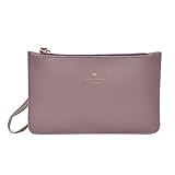 Btruely Brieftasche Damen Handtasche Kuriertaschen Geldbörse Groß Brieftasche Lange Portemonnaie mit Münze Tasche Karte Halter Leder Geldbörse Vordertasche Wallet (Lila)