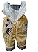 baby boy girl unisex quilted dungarees overall pramsuit 3-6 6-9 9-12 months (M 6-9 months, Blue)