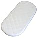 Babies Firsts 66x28x4cm Quilted Foam Moses Basket or Pram Mattress Rounded Both Ends