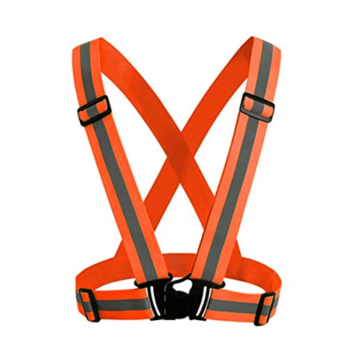 Preisvergleich Produktbild Jinxuny Reflektierende Weste, verstellbare Kindergurt, Sicherheitssicherheit, Sichtbarkeit, reflektierende Weste, für Outdoor-Aktivitäten, Joggen, Motorradfahren Reflektierendes Grün