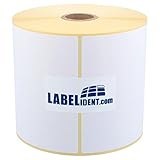 Material: Thermo-Eco Papier, unbeschichtet, weiß, matt, selbstklebend, permanent haftend