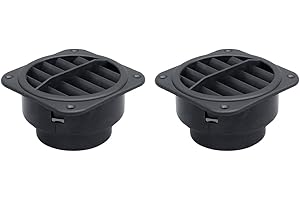 LSGGTIM Warmluftauslass 60mm, 2 Stück Standheizung Zubehör Luftauslass Abschließbarer Drehbarer ABS-Kunststoff Luftauslass Eckig Universal Standheizung Luftauslass 42mm 60mm 75mm für Auto Bus Wohnmobil