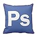 Produktbild LuckMats Photoshop Icon Throw Pillow Case Cushion Cover 18" x 18"