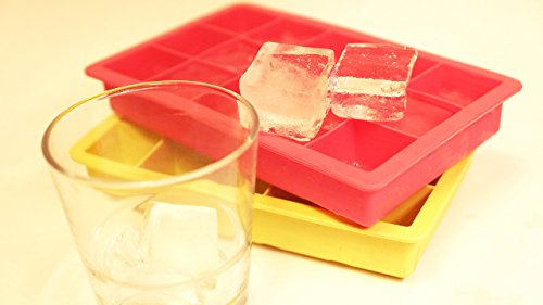 2er Pack – 15er Silikon Eiswürfelform, Pralinenform, Schokoladenform etc. | 100% BPA Frei | geschmacksneutral und geruchsfrei | Maße 33x33mm - 8