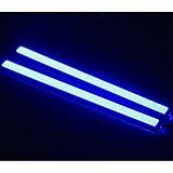 DLLL 2 x 6W High Power COB Blue LED DRL Daytime Running Car Vehicle Auto Truck SUV Fog Driving Turn Signal Warming Light Bar Bulbs Lamp Light