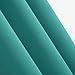 Deconovo Eyelet Thermal Insulated Ready Made Curtain Energy Saving Blackout Curtain for Bedroom with Matching Tie Back 140x245cm Turquoise 1 Piece