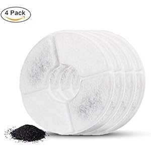 PETLESO Haustier Wasser Brunnen Blume trinken Brunnen Filter Ersatz 4 Packs