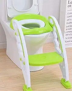 SARJAK Toilet Potty Training Seat Chair With Ladder And Padded Seat For Kids From 2-5 Years (Multi Color).