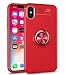Produktbild Lozeguyc Schutzhülle für iPhone X/XS, mit verstecktem Ständer und magnetischer Autohalterung, Standfunktion, 5,8 Zoll iPhone X/XS 5.8 Inch[2018] rot