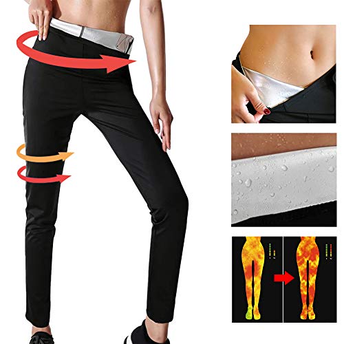 YILVV Womens-Pantalones para Adelgazar Hot Thermo Neopreno Sauna Body Shapers Pantalones (M)