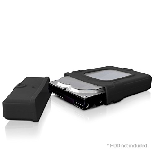 FANTEC Silikonschutzhülle ( Protection Sleeve für 8,89cm (3,5 Zoll) Festplatten, absorbiert Gerätevibrationen, dämpft Stöße und Erschütterungen) schwarz